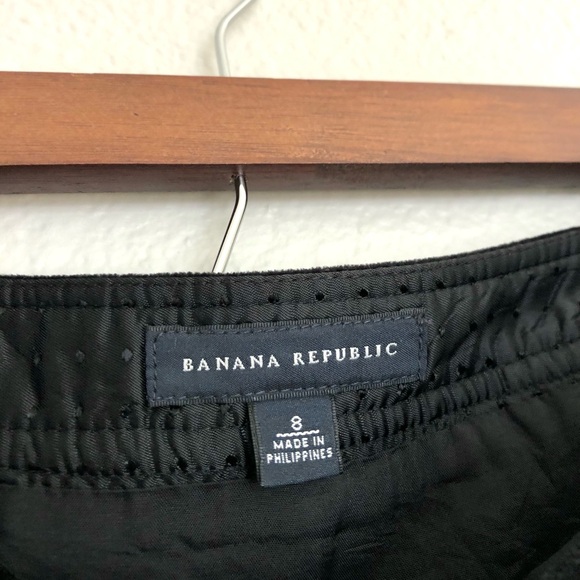 NWOT Banana Republic Black Mini Skirt with Button Accents - Picture 2 of 5
